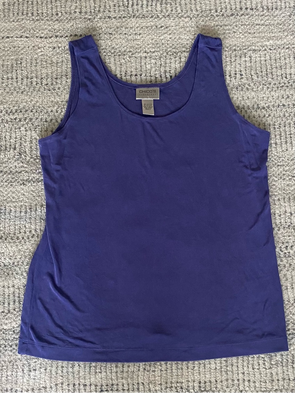 Chico's Sleeveless Scoop-Neck Tank Top - Purple